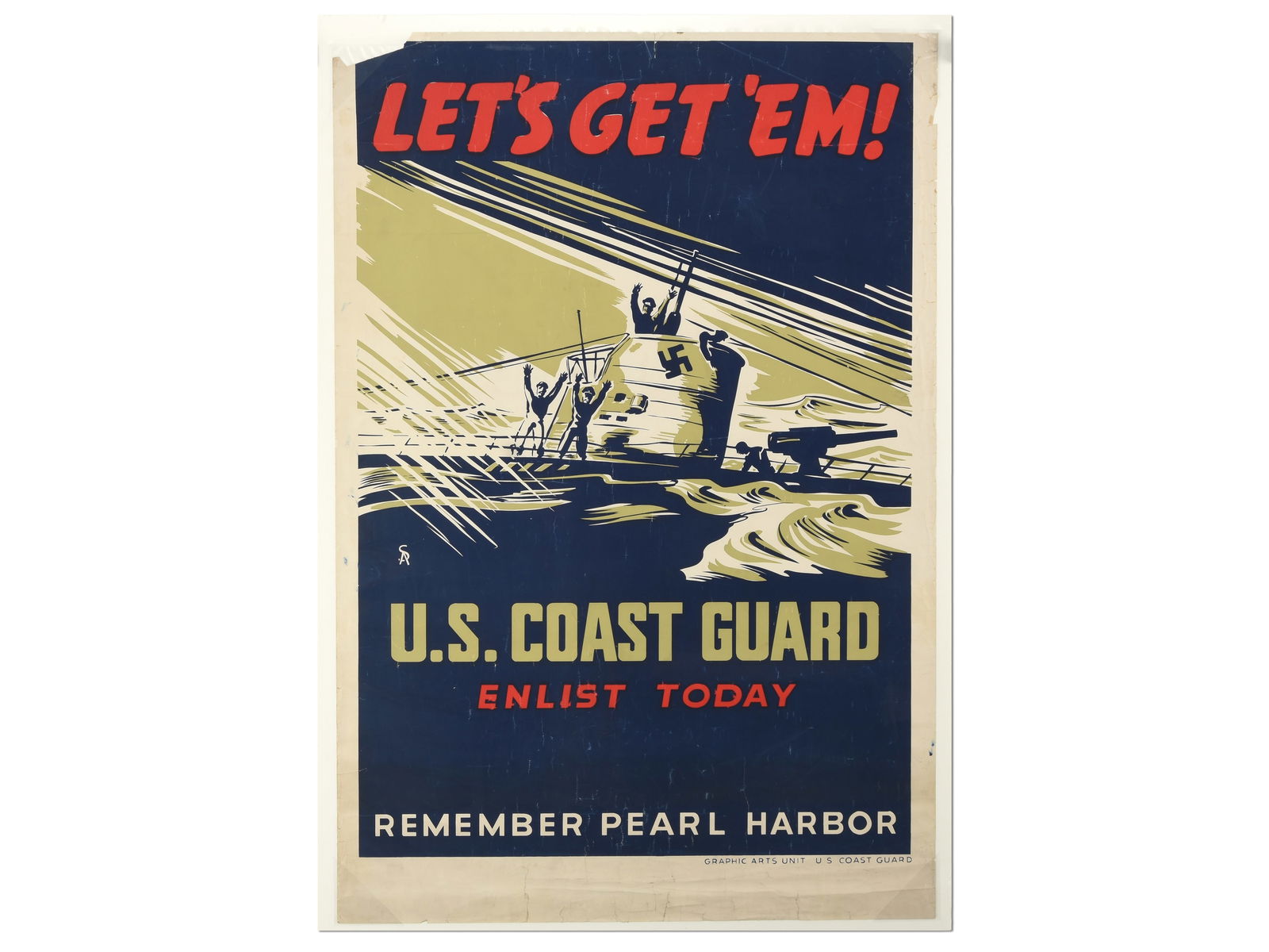 "Let's Get 'Em!" U.S. Coast Guard Recruitment Poster (1 of 3)