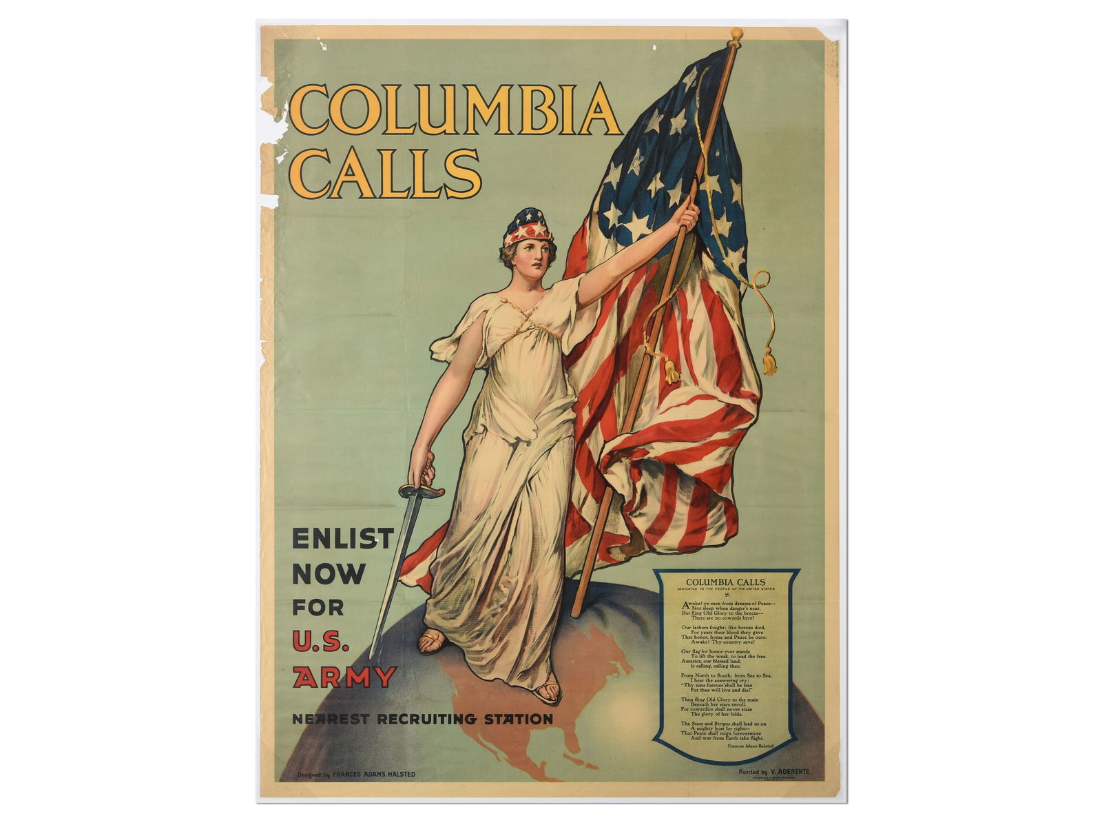 "Columbia Calls" World War I Recruitment Poster (1 of 4)