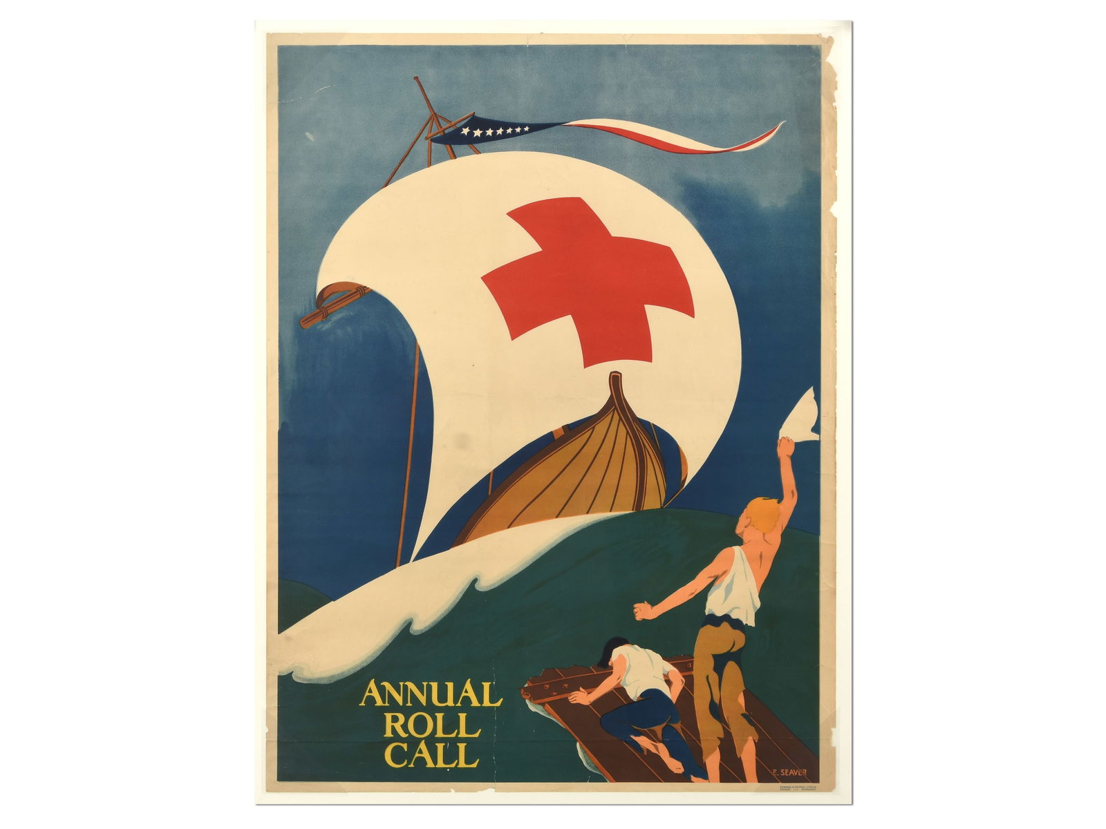 American Red Cross 'Annual Roll Call' Poster by E. Seaver (1 of 3)