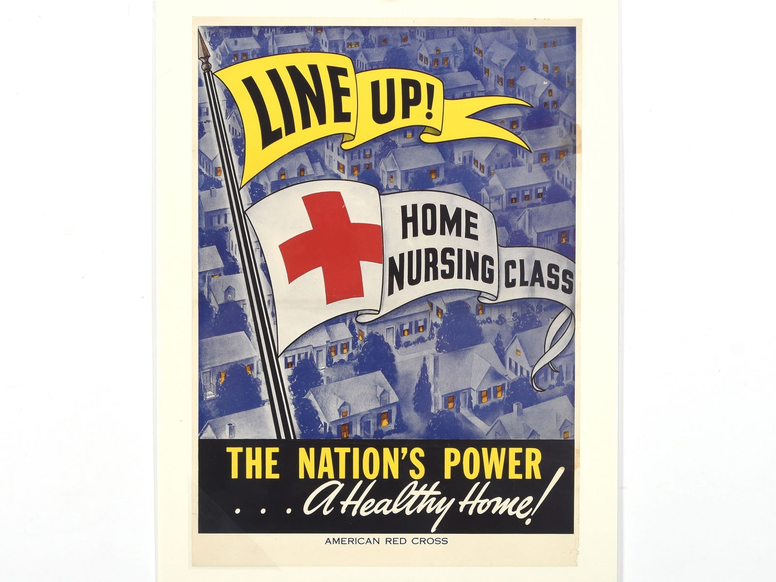 American Red Cross WWII 'Line Up! Home Nursing Class' Poster (1 of 1)