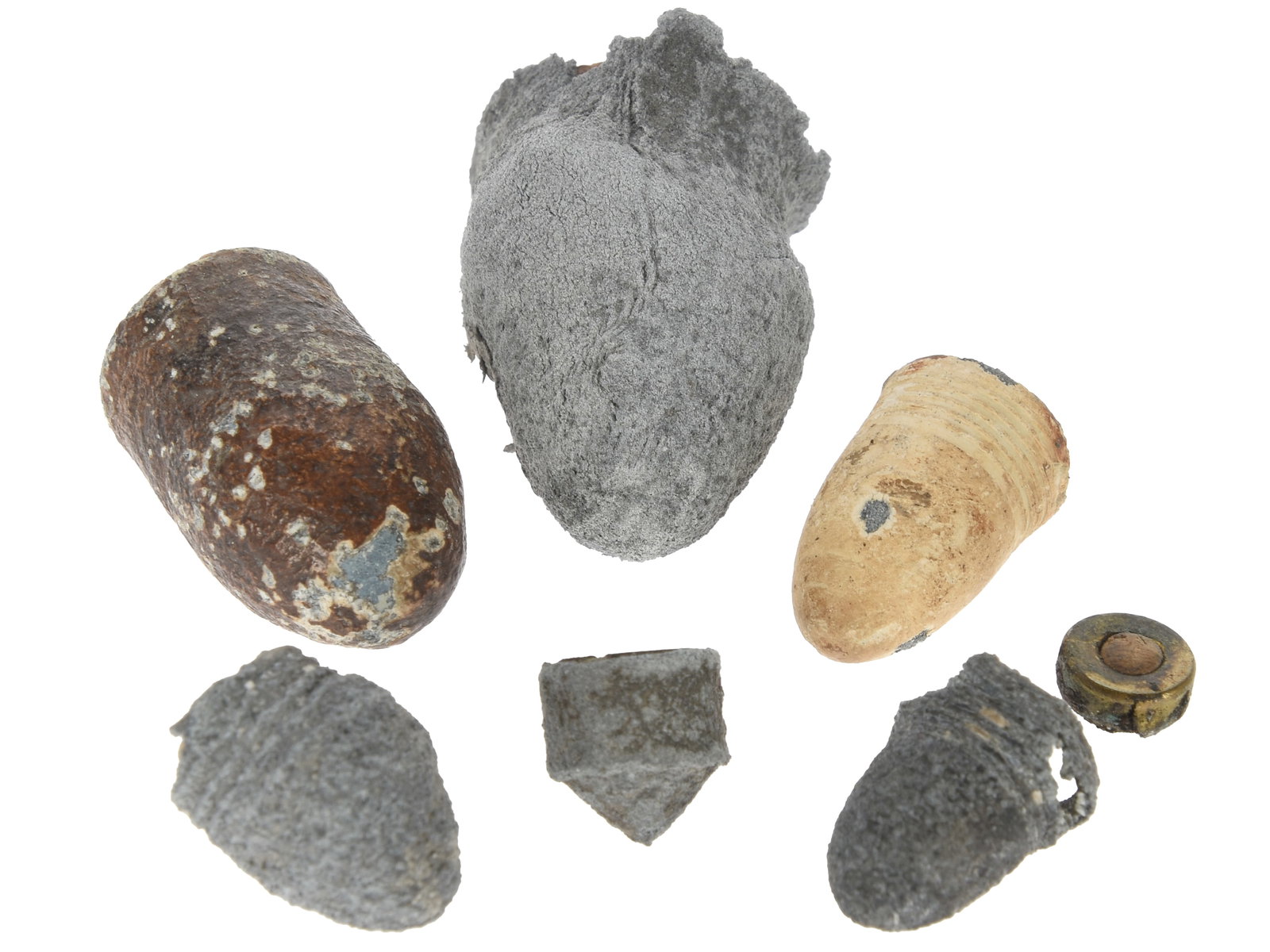 Lot of Six 1850s Self?Contained Cartridges: Hunt & Jennings, Volcanic, and Colette (1 of 9)