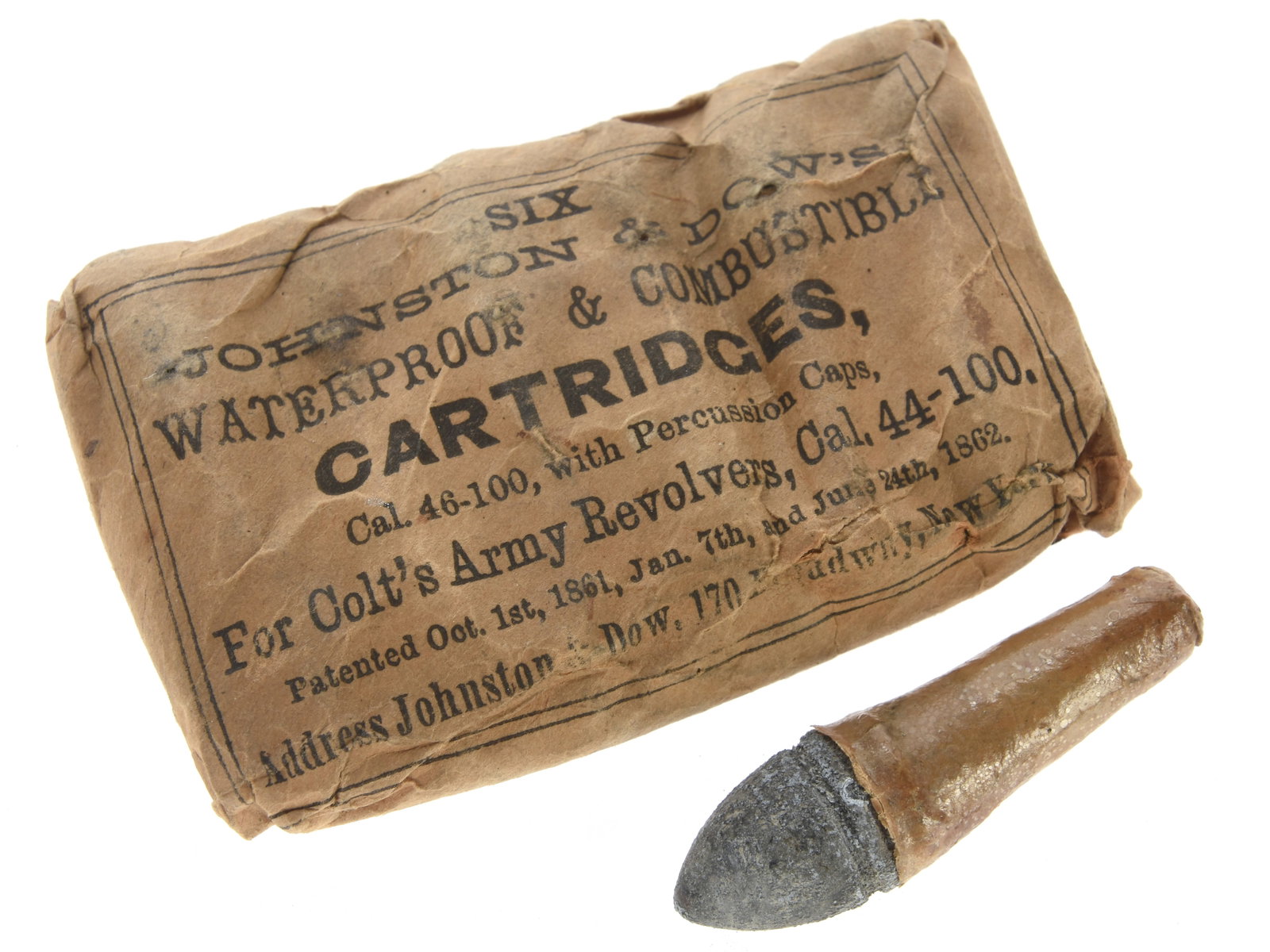 Johnston & Dow Unopened Cartridge Packet For Colt Army Revolvers (1 of 9)