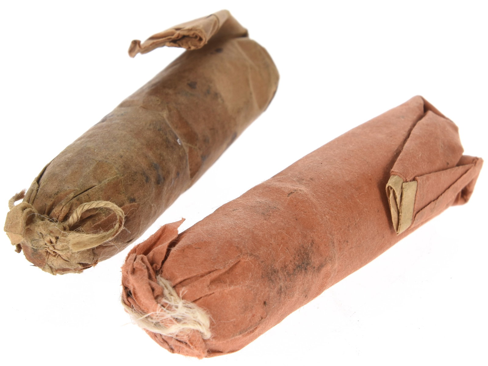 Civil War .58 Caliber Rifle-Musket Cartridge Lot: One Cartridge and One Williams 'Cleaner' Round: Civil War .58 Caliber Rifle-Musket Cartridge Lot: One Cartridge and One Williams 'Cleaner' Round Two original paper cartridges for the US .58 M1855 / M1861 / M1863 rifle-muskets; one a standard .58 Bu