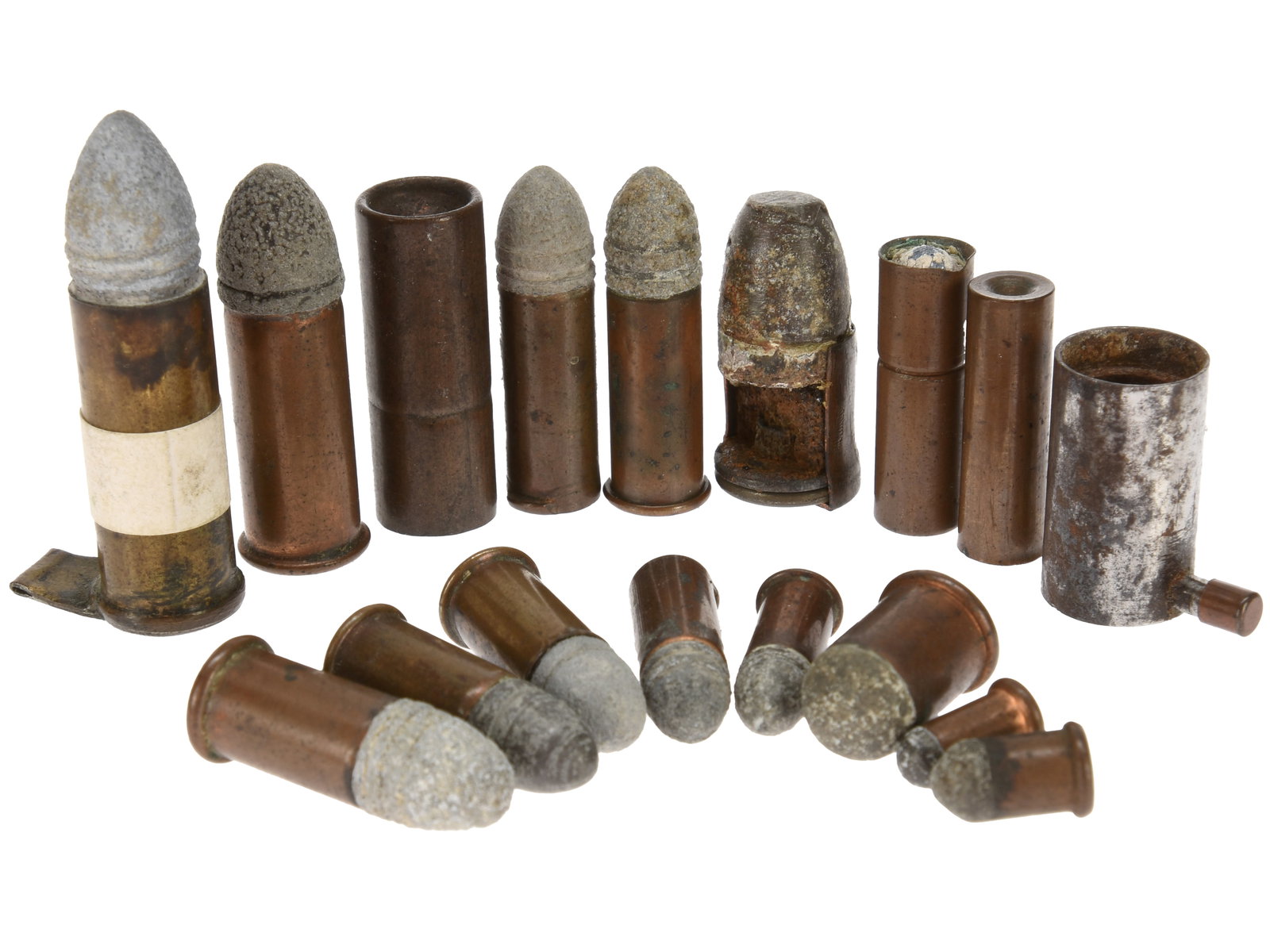 Mid to Late 19th Century Revolver Cartridges Mixed Lot including Rimfire, Lipfire, & Cup-Fire (1 of 9)