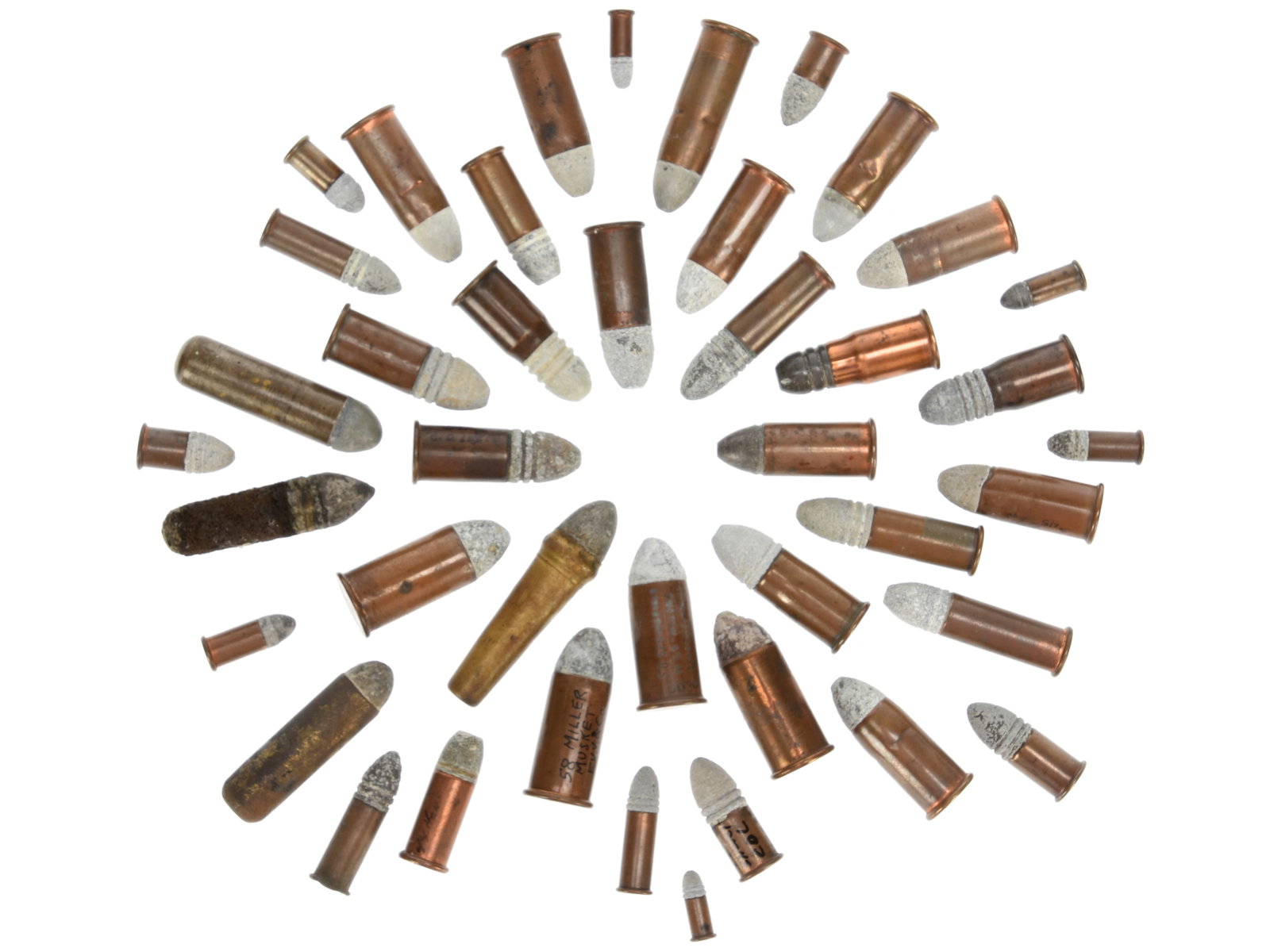 40+ 19th Century Rifle, Carbine, & Pistol Cartridges Including Spencer Variants and Related Types (1 of 13)