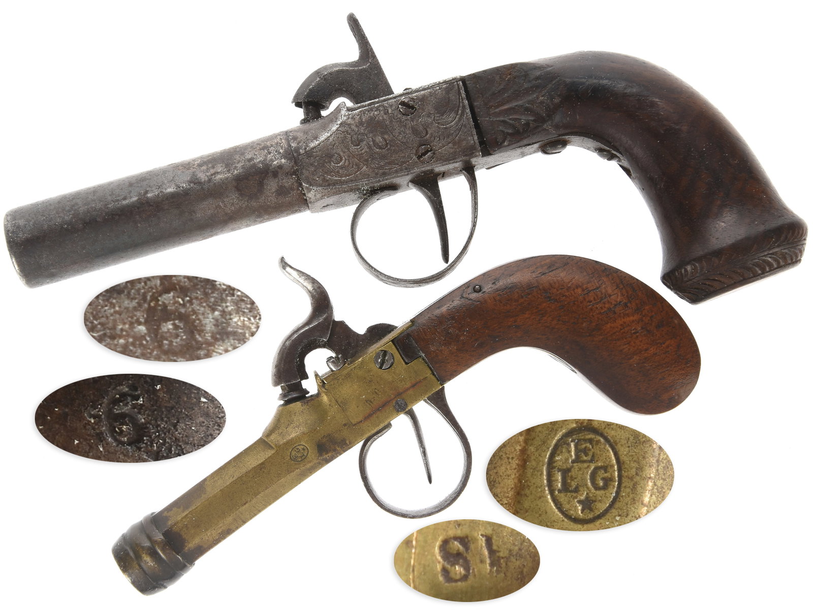 Two Single Shot Percussion Pistols (1 of 10)