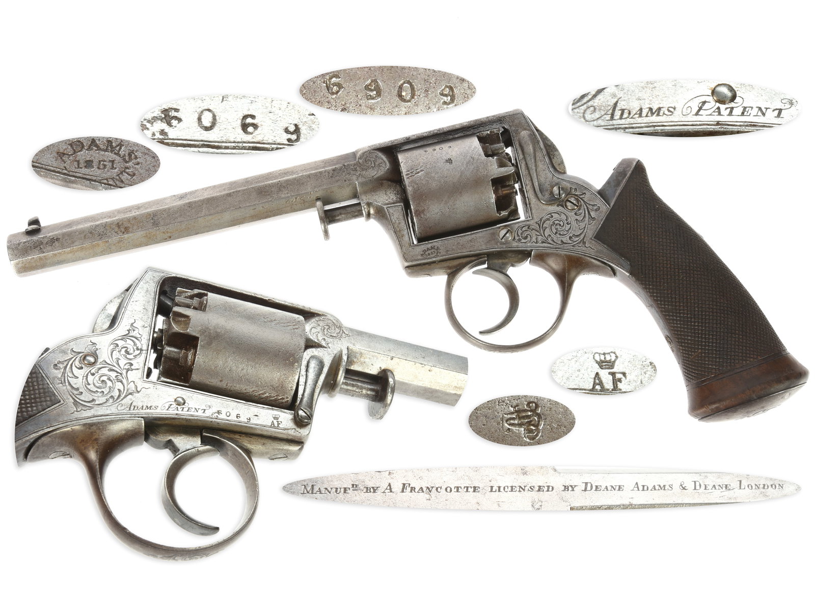 Adams Patent M1851 Percussion Revolver by Francotte of Liege (1 of 8)