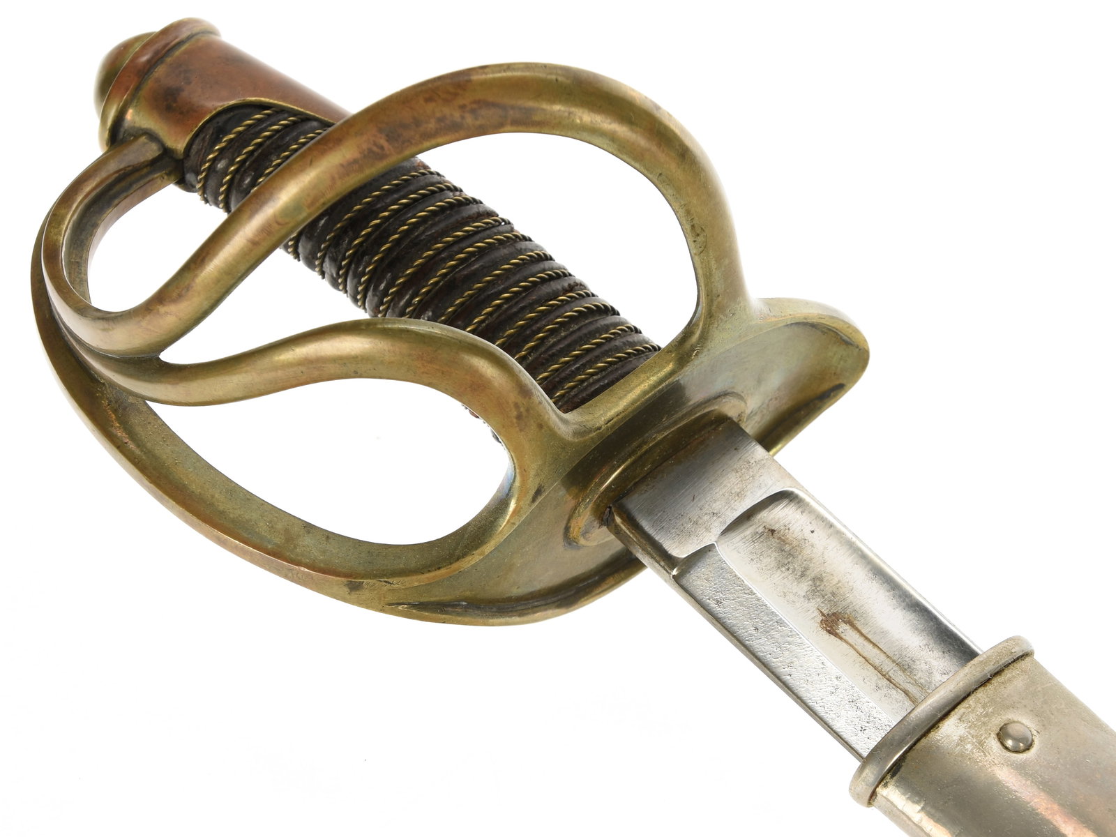 Civil War US M1840 Cavalry Saber: Wartime Import From P.D. Lüneschloss: Civil War US M1840 Cavalry Saber: Wartime Import From Lüneschloss (Solingen, Germany). Wartime European import M1840 Cavalry saber; has 35-3/4" curved, fullered blade in overall very good condition w