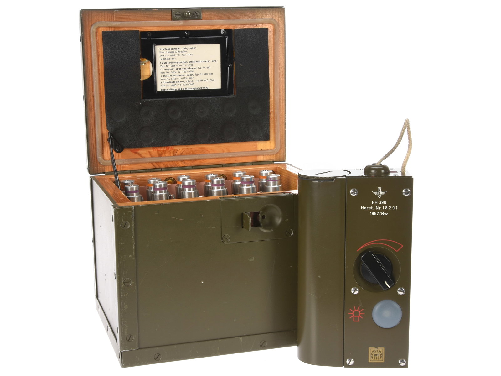 German Bundeswehr Tactical Radiation Dosimeter Set (1 of 10)