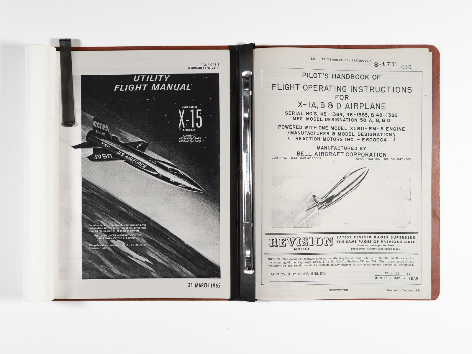 North American X-15 and Bell X-1A/B/D Flight Manuals (1 of 11)