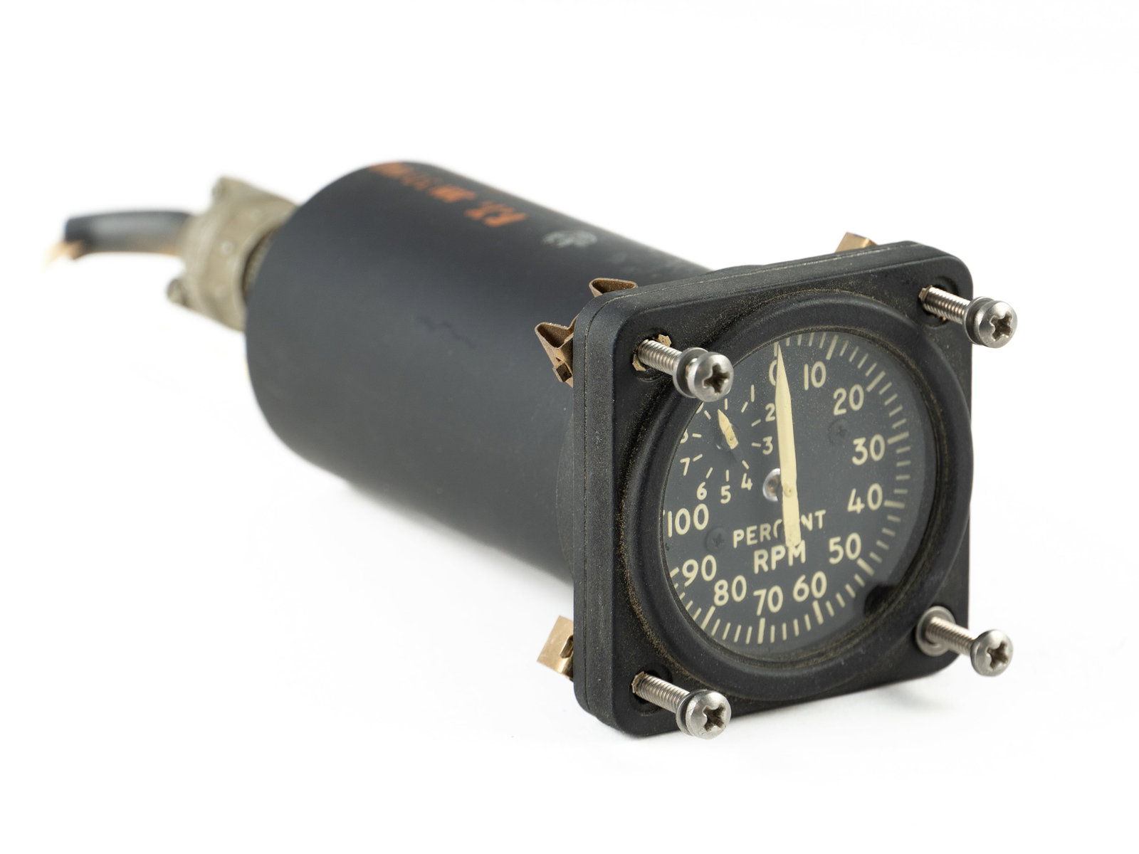 Cold War Era General Electric Electrical Tachometer Indicator, P/N 8DJ81CAA4: This General Electric 8DJ81CAA4 Tachometer Indicator represents a seminal moment in the history of American aviation: the transition from the reciprocating piston engine to the jet age. Produced in