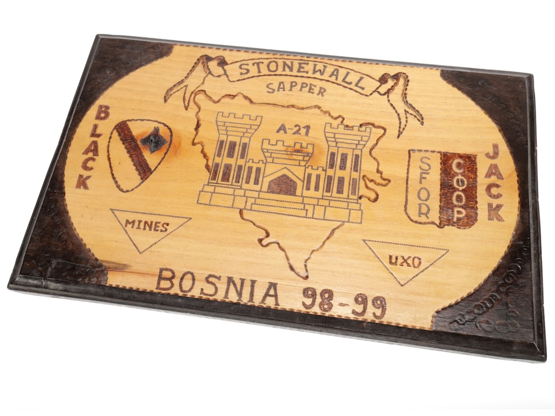 1st Cavalry Engineers Plaque, Stabilization Force (SFOR) Bosnia 98-99 (1 of 3)