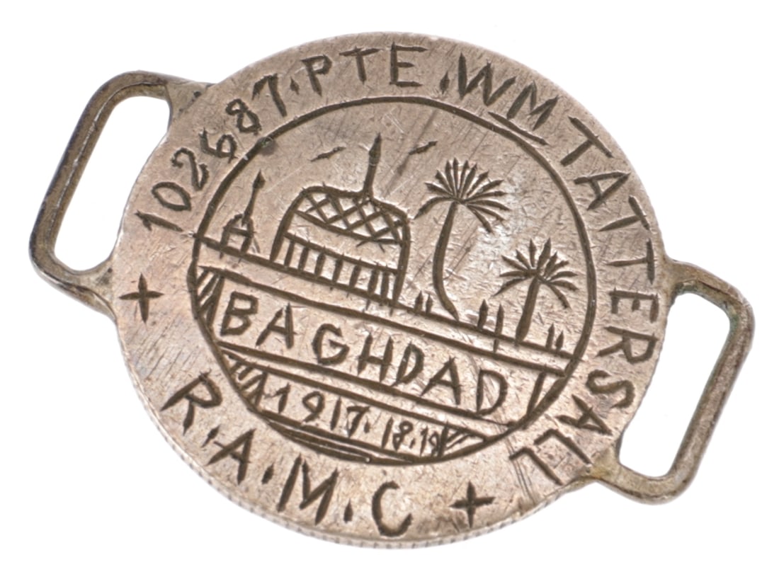 WWI Royal Army Medical Corps ID Bracelet Tag (1 of 2)