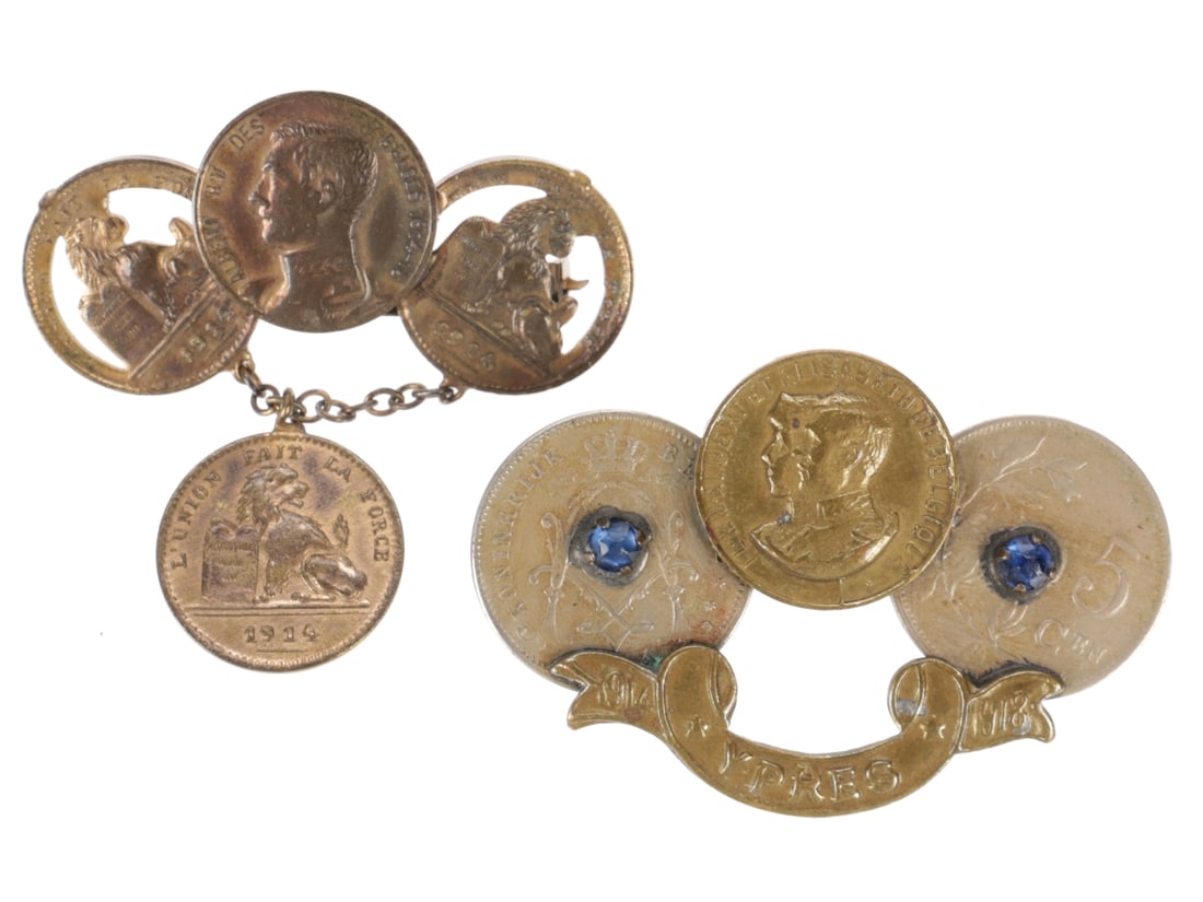 WWI Belgian Sweetheart Brooches (1 of 2)
