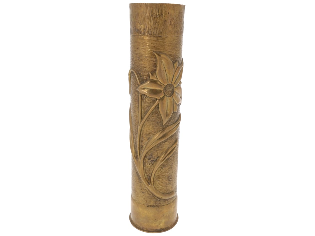Repousse Floral 75mm Trench Art Shell (1 of 5)