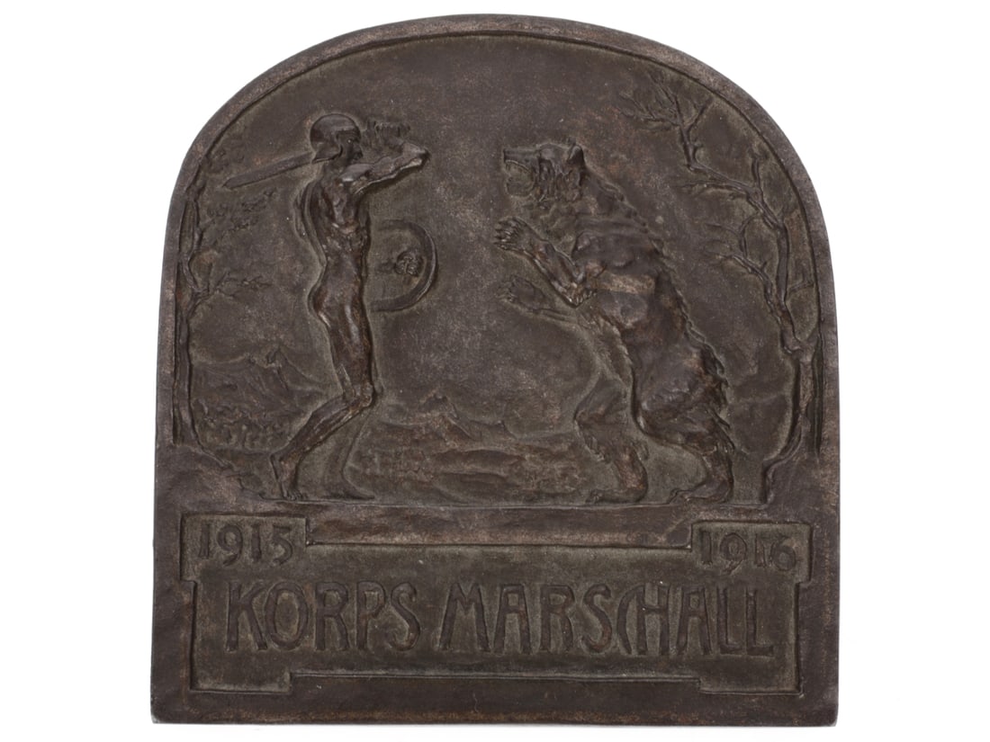 WWI Austro-Hungarian Korps Marscahall Plaque: WWI Austro-Hungarian Korps Marschall Plaque This commercially made souvenir is an enlargement of the cap badge worn by the Korps Marschall, an Austro-Hungarian Corps on the Eastern Front as part of Ar