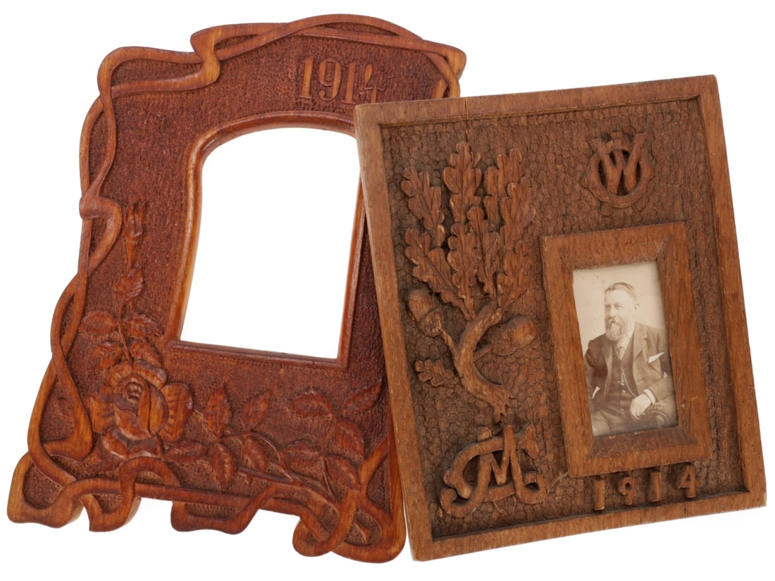 WWI Carved Wooden Picture Frame Lot (1 of 6)