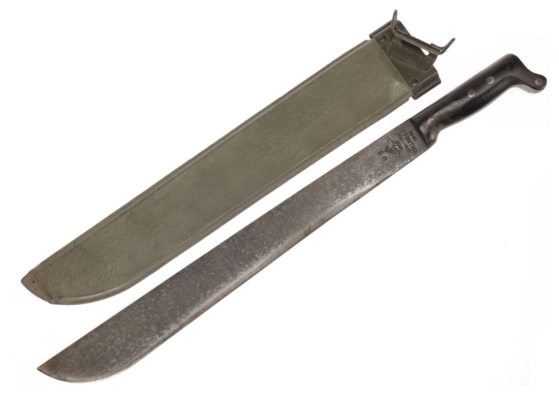 WWII Collins Machete in USMC Scabbard 1945 (1 of 7)