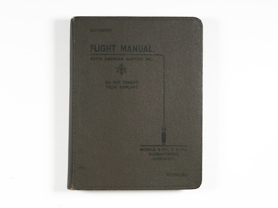 WW2 North American B-25C and B-25D Bomber Flight Manual (Report No. NA-5231) (1 of 20)