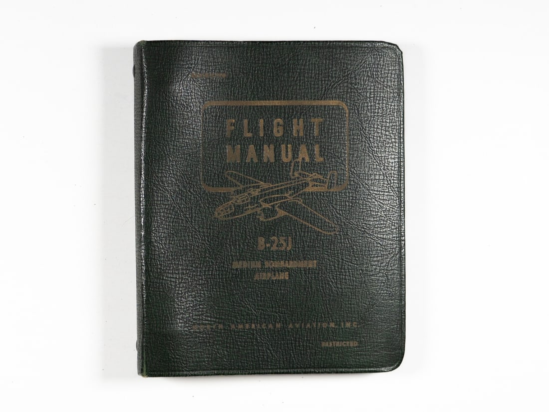 WWII B-25J Mitchell Airplane Flight Manual (Report No. NA-5853) (1 of 20)