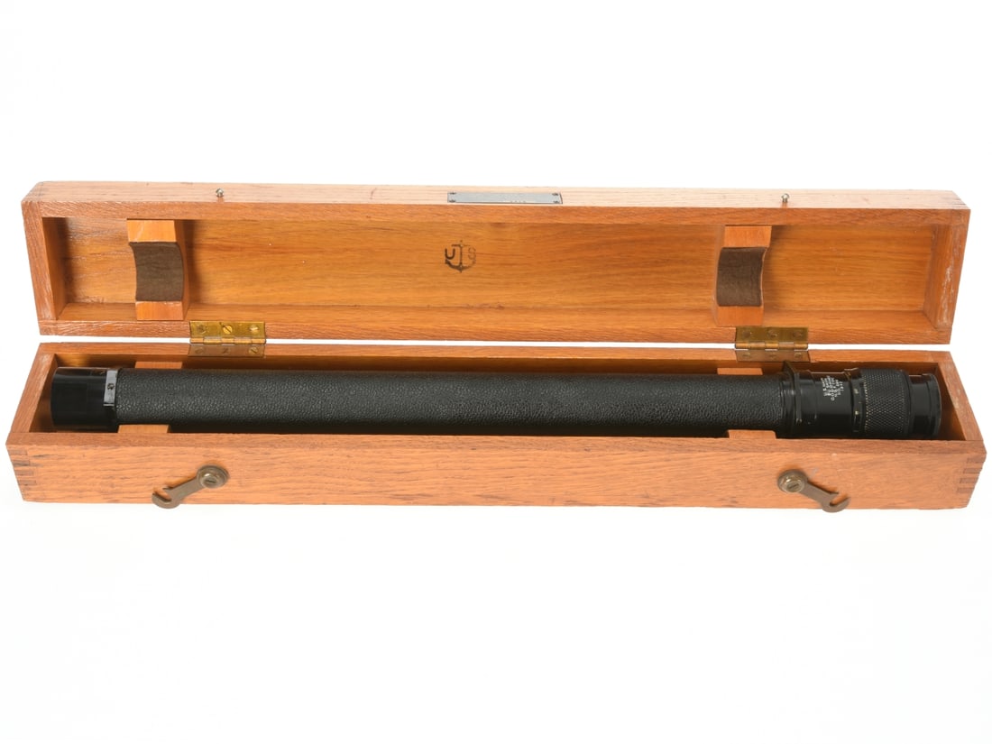WWII US Navy Cased Officer of the Deck Spyglass: 1942 (1 of 10)