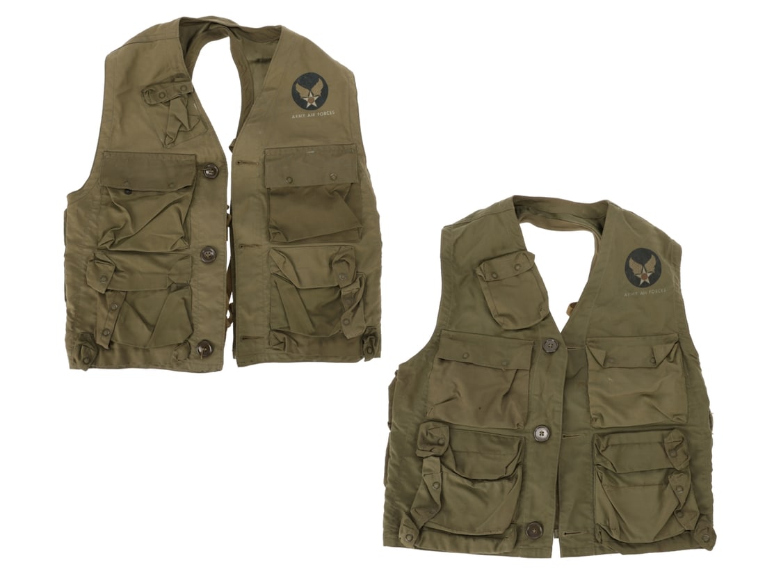 WWII US Army Air Corps C-1 Survival Vest: Lot of Two (1 of 14)