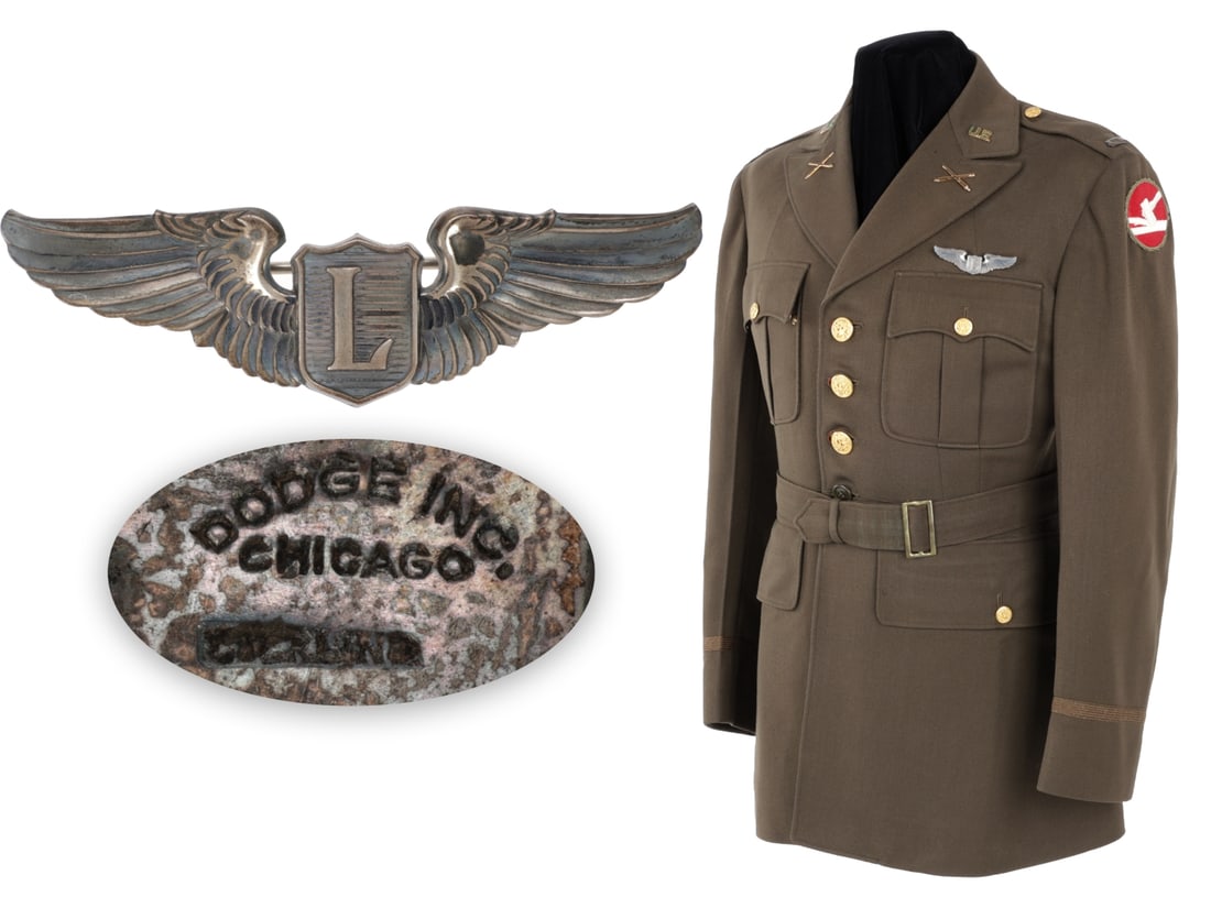 WWII 84th Division Artillery Officer's Uniform with Dodge Liaison Wing Badge (1 of 18)