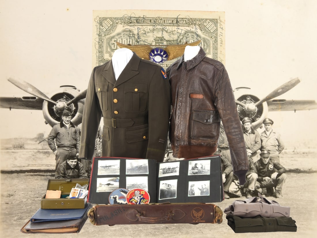 14th Air Force 3rd Bombardment Squadron Pilot's Archive with A-2 Flight Jacket & Rare Insignias (1 of 11)