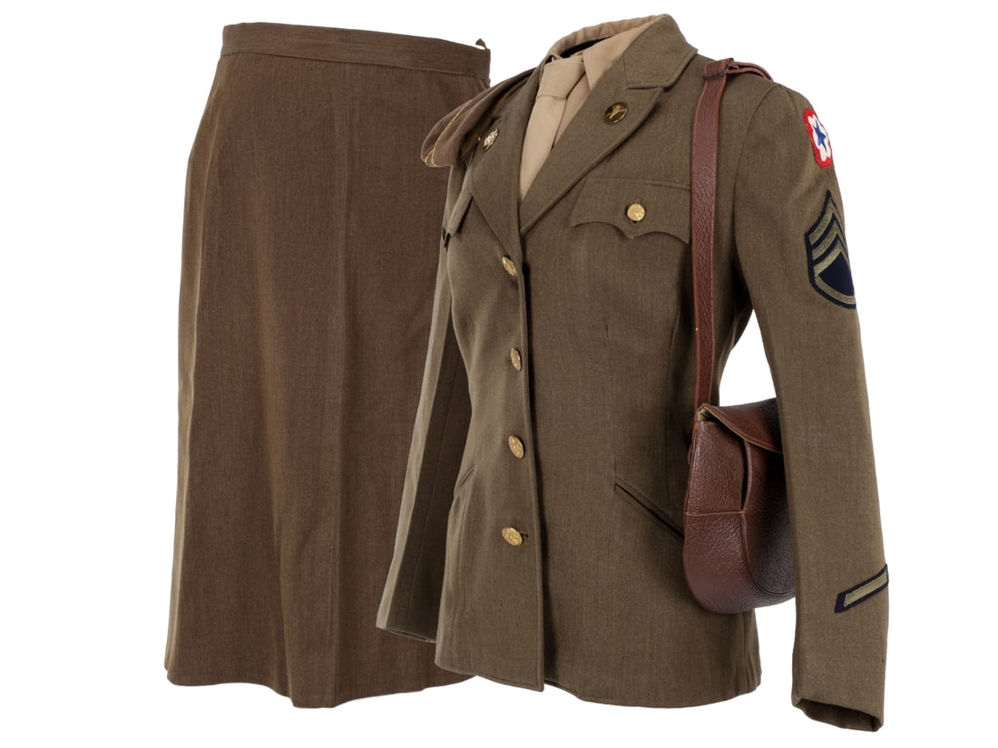 WWII US Army WAC Uniform & Purse Lot (1 of 20)