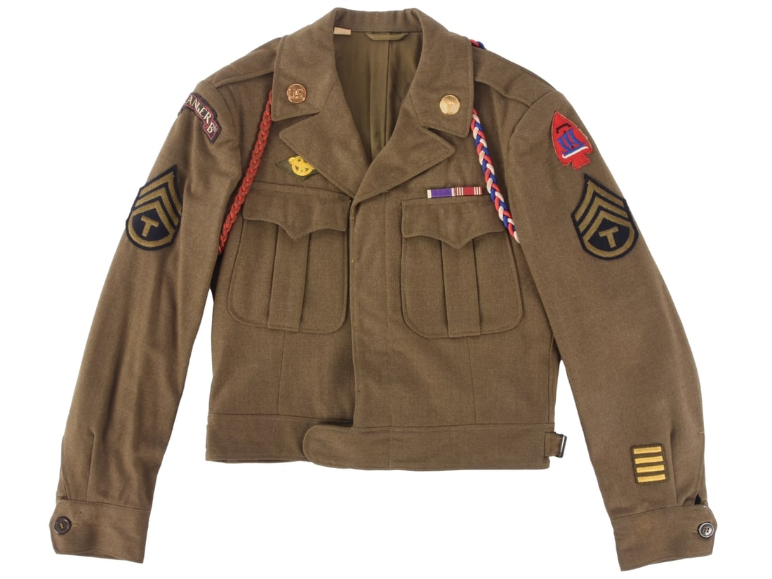 Attributed 4th Ranger Battalion / 1st Special Service Force / 474th Infantry Regiment NCO's Ike: Attributed 4th Ranger Battalion / 1st Special Service Force / 474th Infantry Regiment NCO's Ike. Enlisted issue Ike jacket has 4th Ranger Battalion scroll on the right shoulder, 474th Infantry Regimen