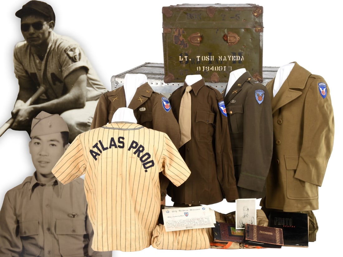 WWII Occupation Japanese-American 11th Airborne Officer's Uniform & Photo Trunk Group (1 of 20)