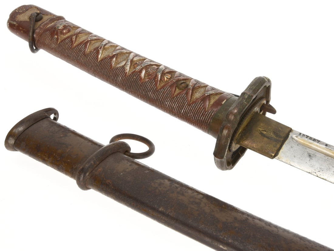 Japanese WWII Type 95 NCO Sword: Tokyo First Arsenal - Iijima Sword Factory with Matching Numbers. (1 of 9)