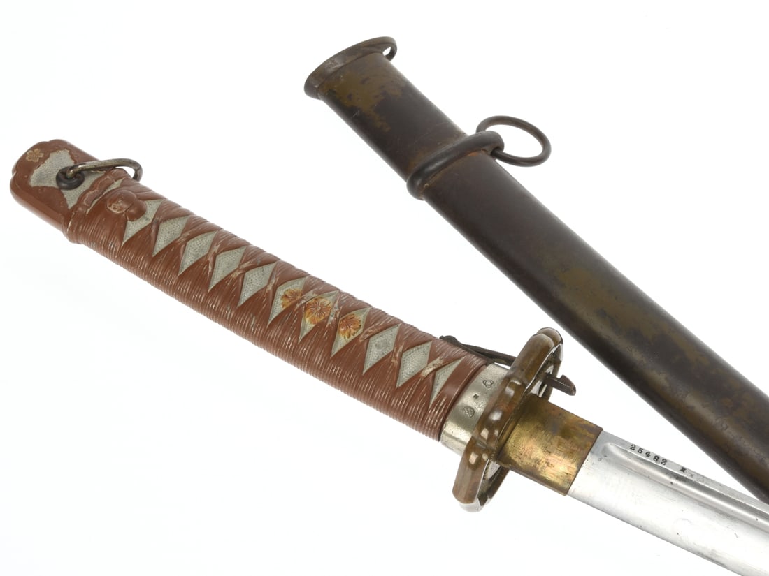 Japanese WWII Type 95 NCO Sword: Tokyo First Arsenal - Iijima Sword Factory with Matching Numbers (1 of 10)