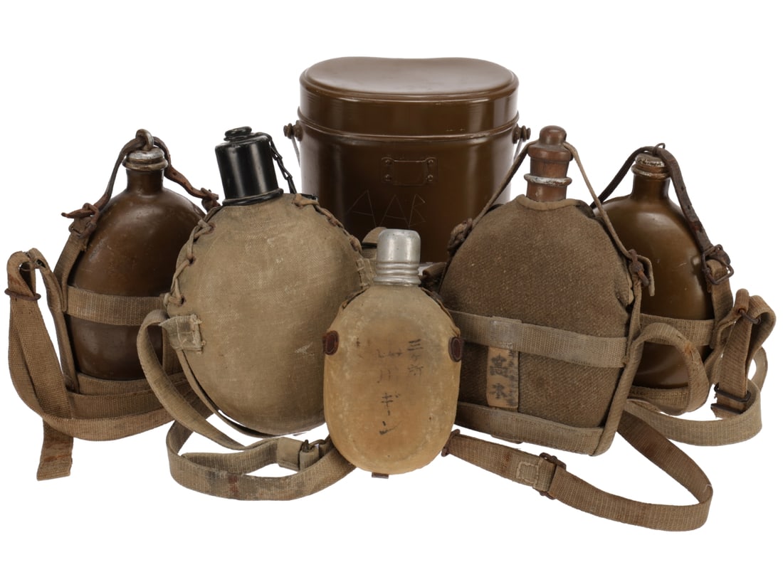 Japanese WWII Canteens & Mess Gear Lot (1 of 16)