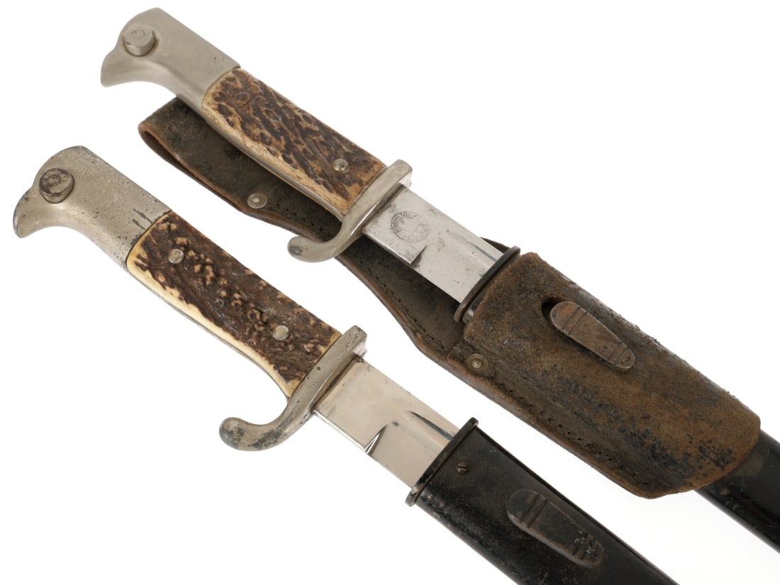 German WWII Stag Handle Dress Bayonets: Lot of Two (1 of 8)