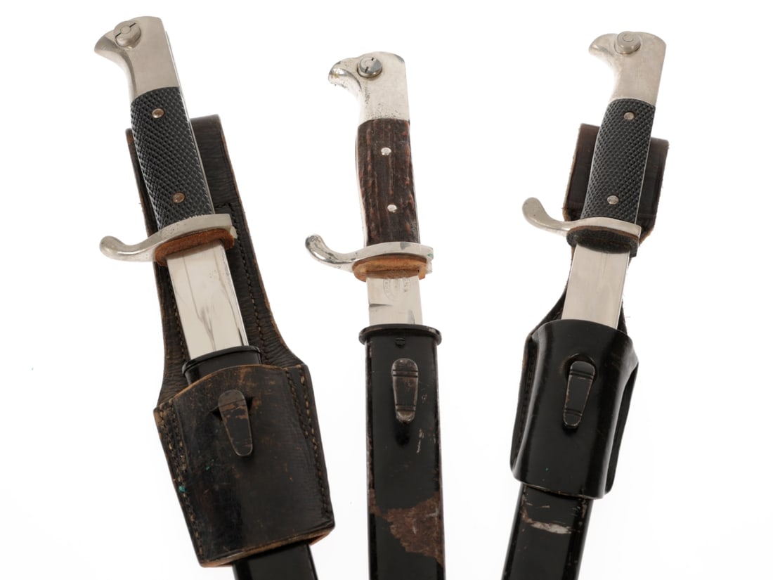 Lot of Three German WWII Dress Bayonets: F. W. Holler, Eickhorn, & Unmarked (1 of 15)