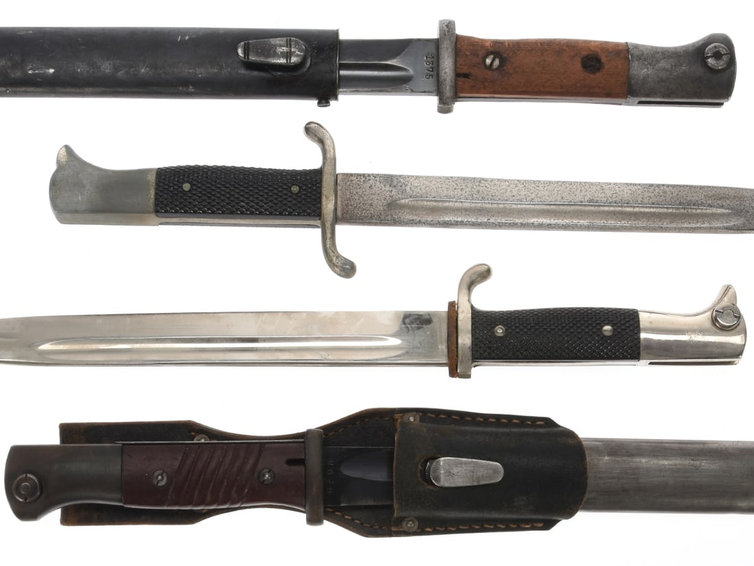 WWII German Bayonet Lot: Two K98 Bayonets, One Dress Bayonet, One Fire Police Dress Bayonet (1 of 20)