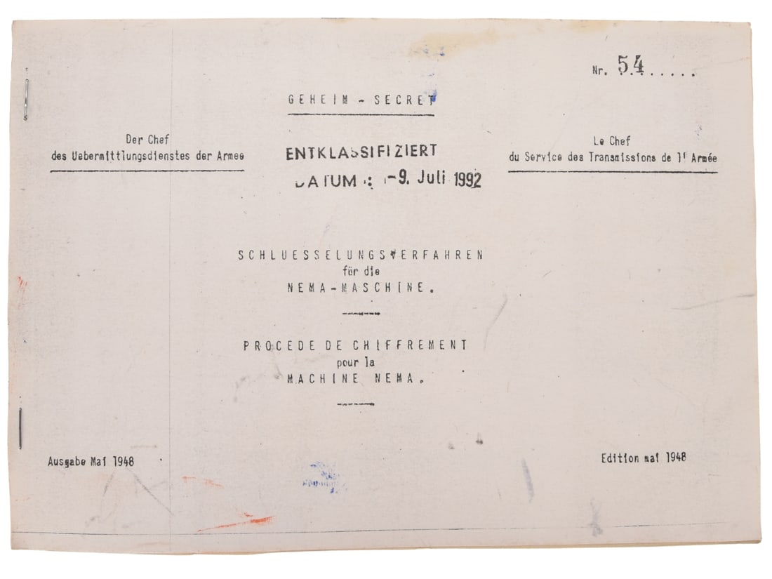 Swiss NEMA Model 45 Cipher Machine - the successor to Enigma - 9