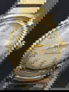 1960 BULOVA 'Winchester' 17 jewel Automatic 10k RGP Classic Gents Swiss Watch: Experience the elegance of the 1960s with the Bulova 'Winchester' men's watch. This timepiece features a 10K Rolled Gold Plate (RGP) case, reflecting the refined design aesthetics of the era. 