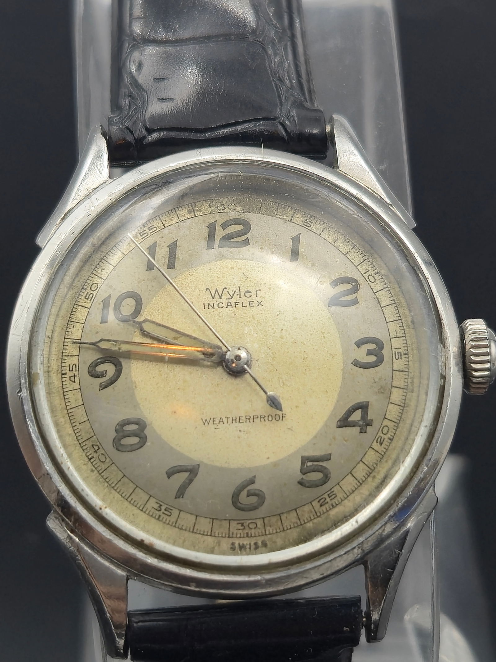 Vintage 1950s Wyler Incaflex Weatherproof Manual Wind Watch – 17 Jewels, Swiss Made (1 of 11)