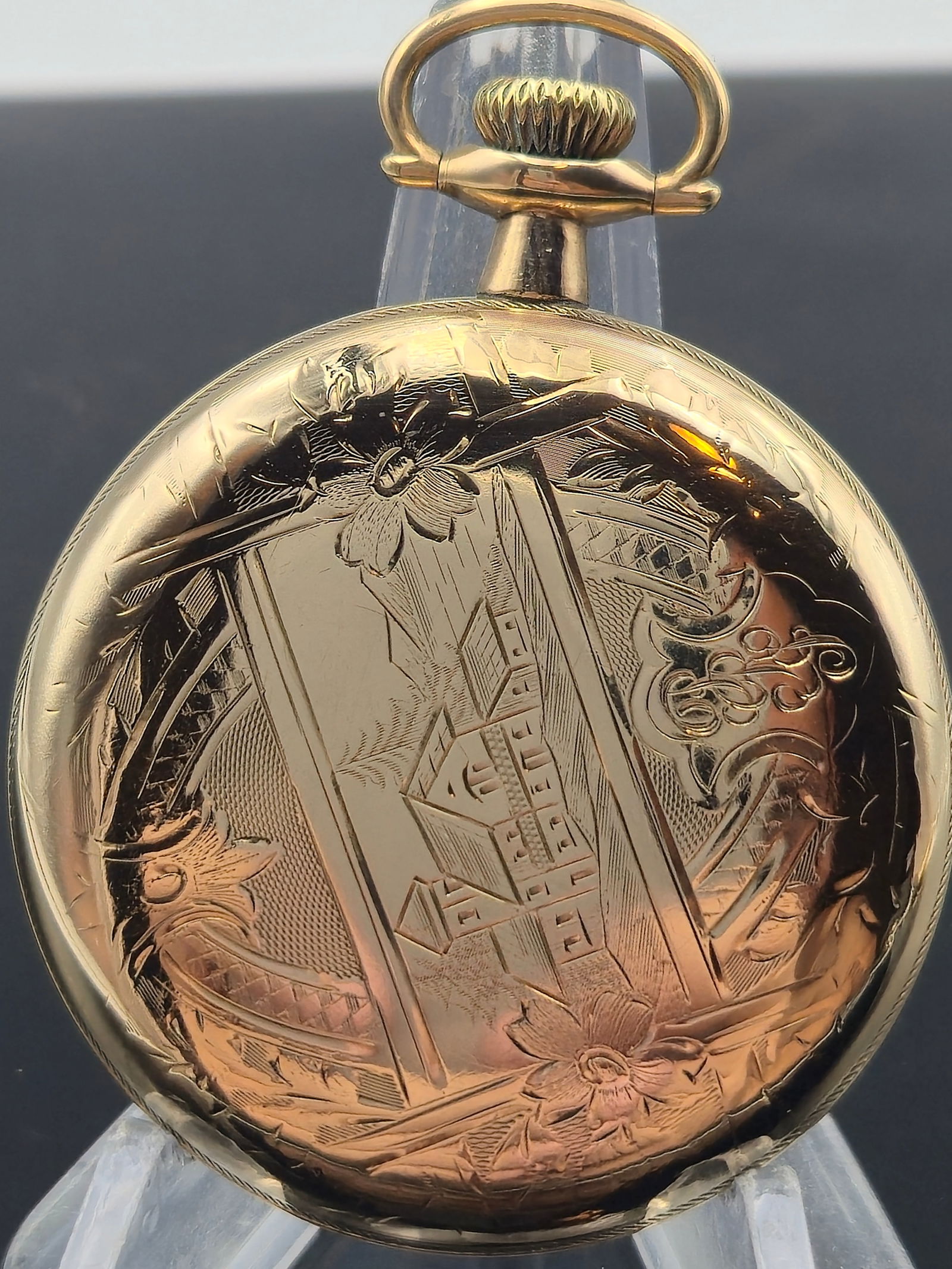 Antique 1918 Illinois 17 Jewel Gold-Filled Pocket Watch – Grade 61 Model 2 – Double Roller (1 of 10)