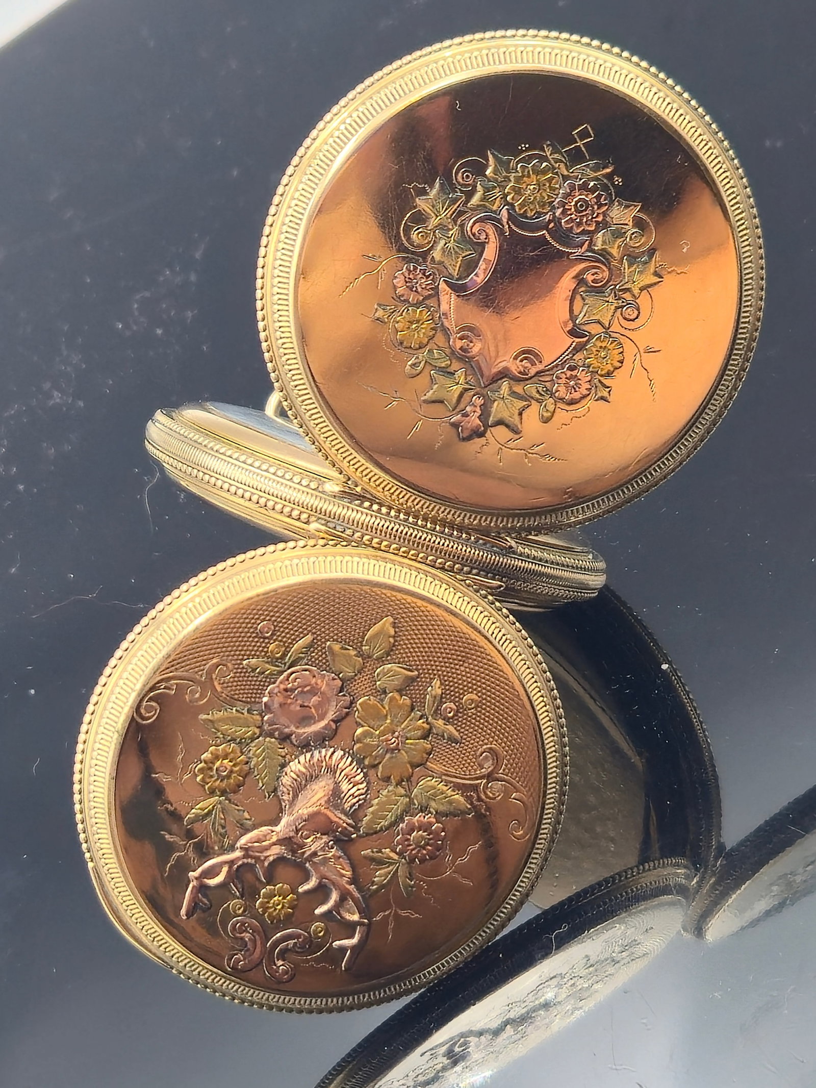 Very Rare Rockford Pocket Watch Low Serial #558083 17j  Multicolor Wadsworth Hunter case (1 of 15)