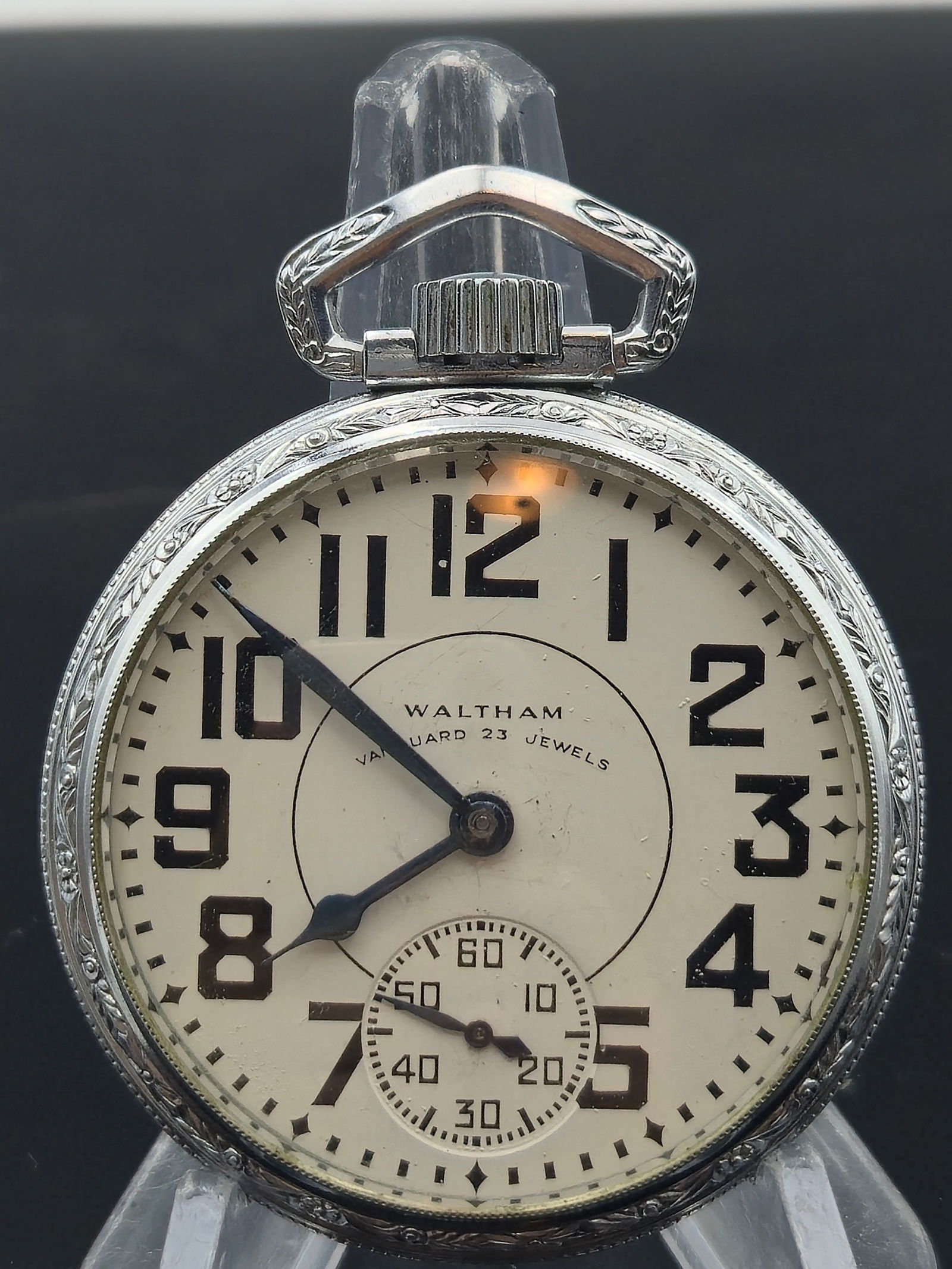 1941 Waltham Vanguard 23 Jewel Railroad Pocket Watch – Fully Serviced – Serial #33307795 (1 of 11)