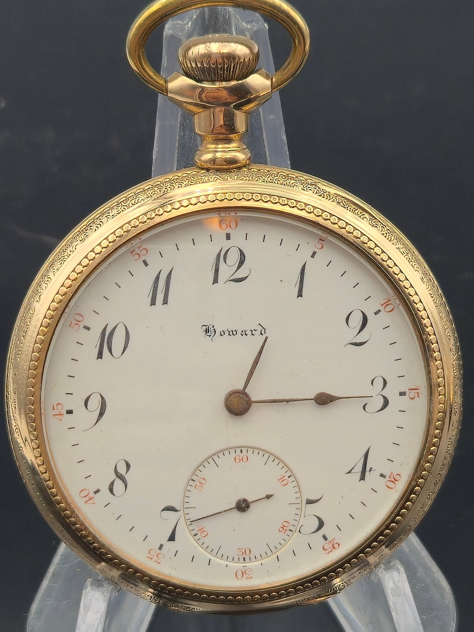 1912 E. Howard Pocket Watch – 17 Jewel – Gold-Filled Case – Serial #909266 (1 of 12)