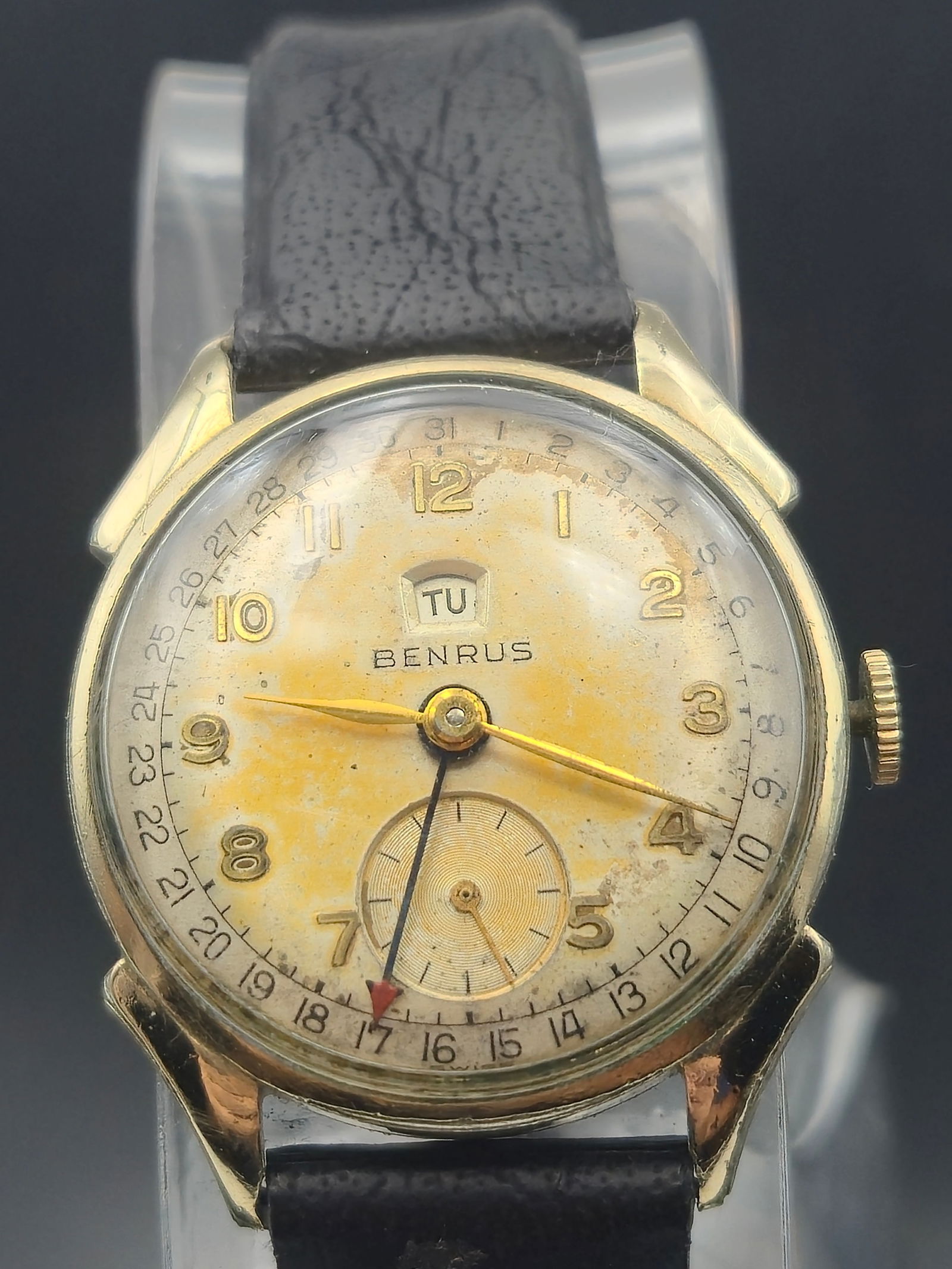 Vintage 1950s Benrus CE 13 Day-Date Manual Wind Men’s Watch – 10K RGP Bezel (1 of 10)