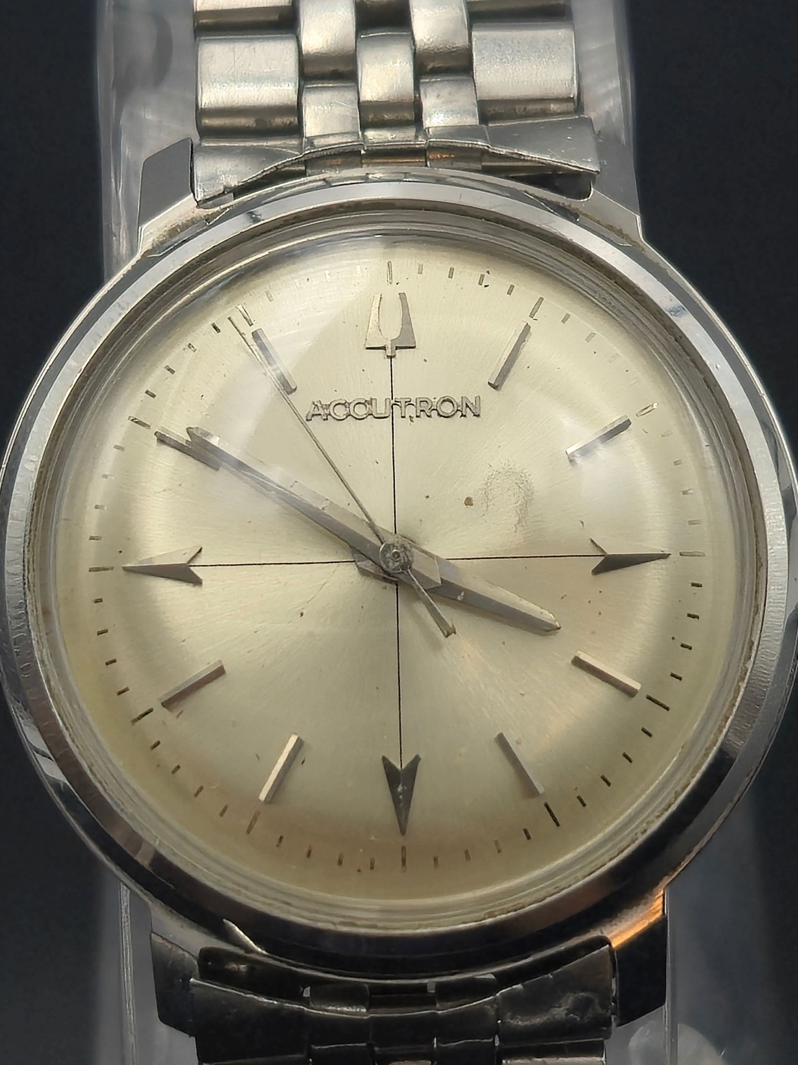 1964 Bulova Accutron 214 Tuning Fork Watch – Stainless Steel, New Battery (1 of 9)