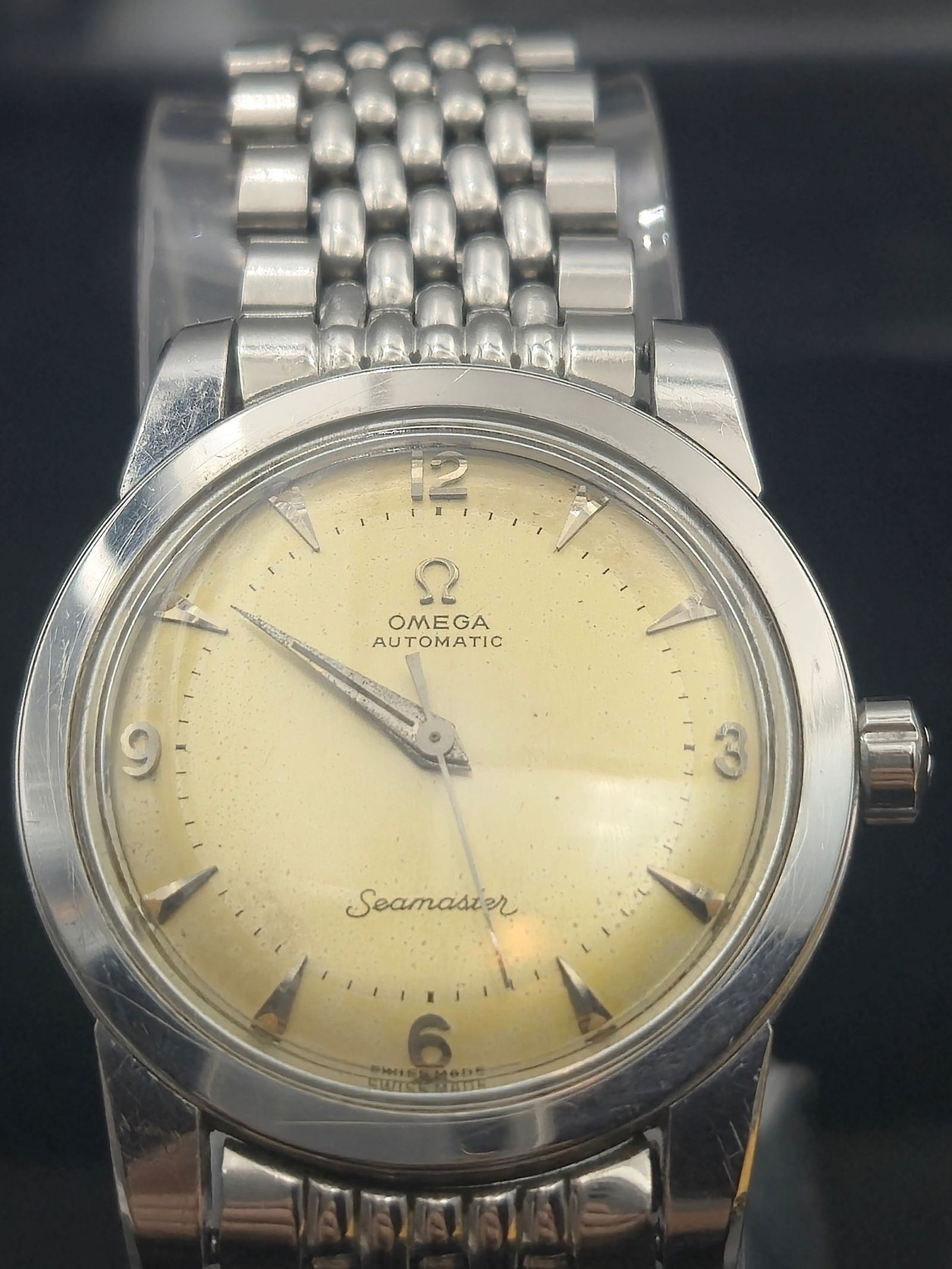 1953 Omega Seamaster Automatic Cal. 354 Bumper – Ref. 2767-1 SC – Original Metal Box – 34.5mm (1 of 15)