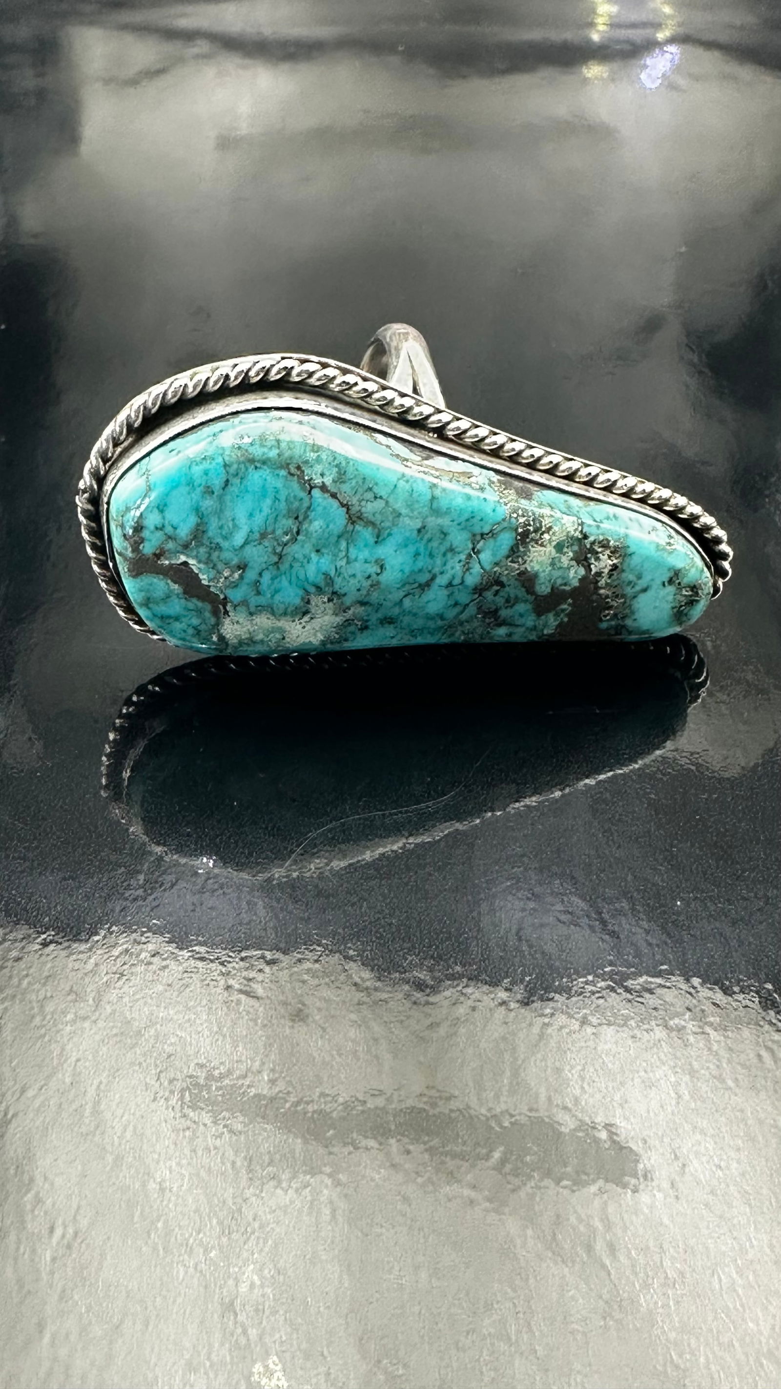 Vintage Navajo Sterling Silver & Turquoise Statement Ring (1 of 14)