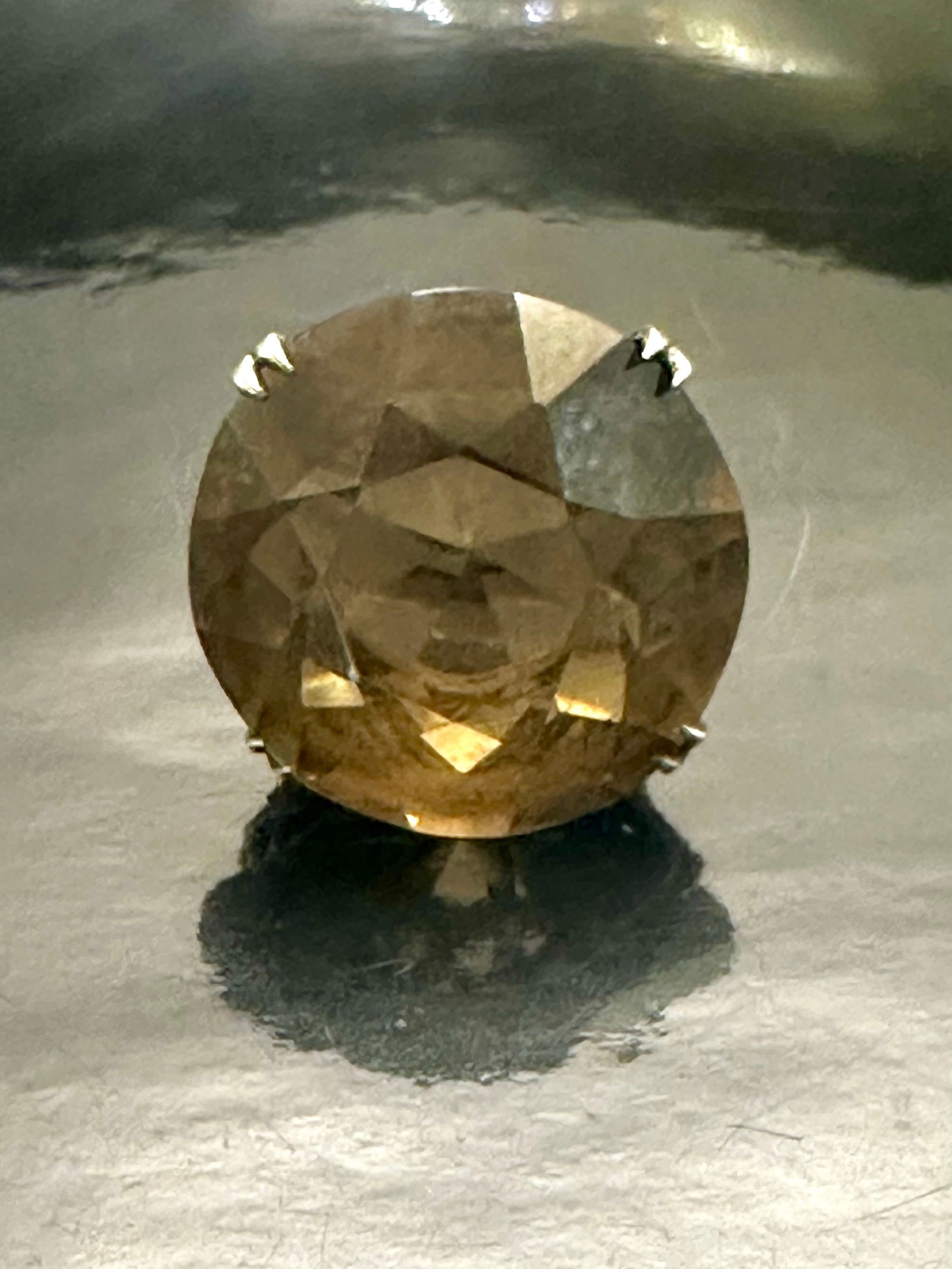 Vintage Oversized Smoky Quartz Sterling Silver Ring – Ornate Filigree Setting (1 of 10)