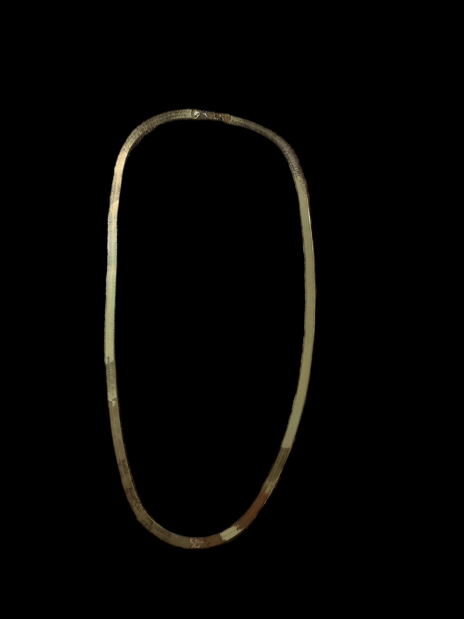 Vintage Italian 925 Sterling Silver Herringbone Necklace (1 of 10)